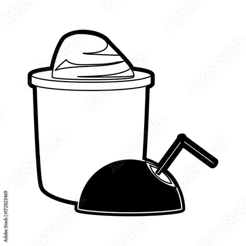 iced coffee vector illustration