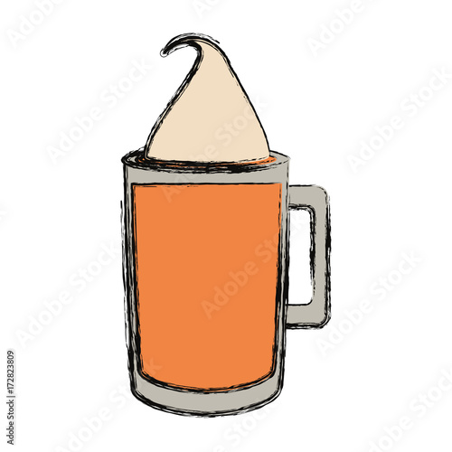 iced coffee vector illustration