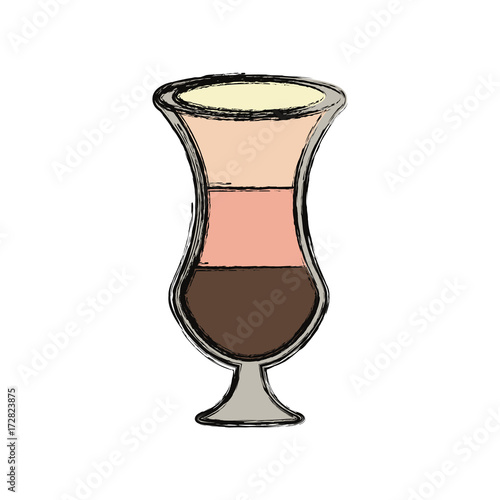 iced coffee vector illustration