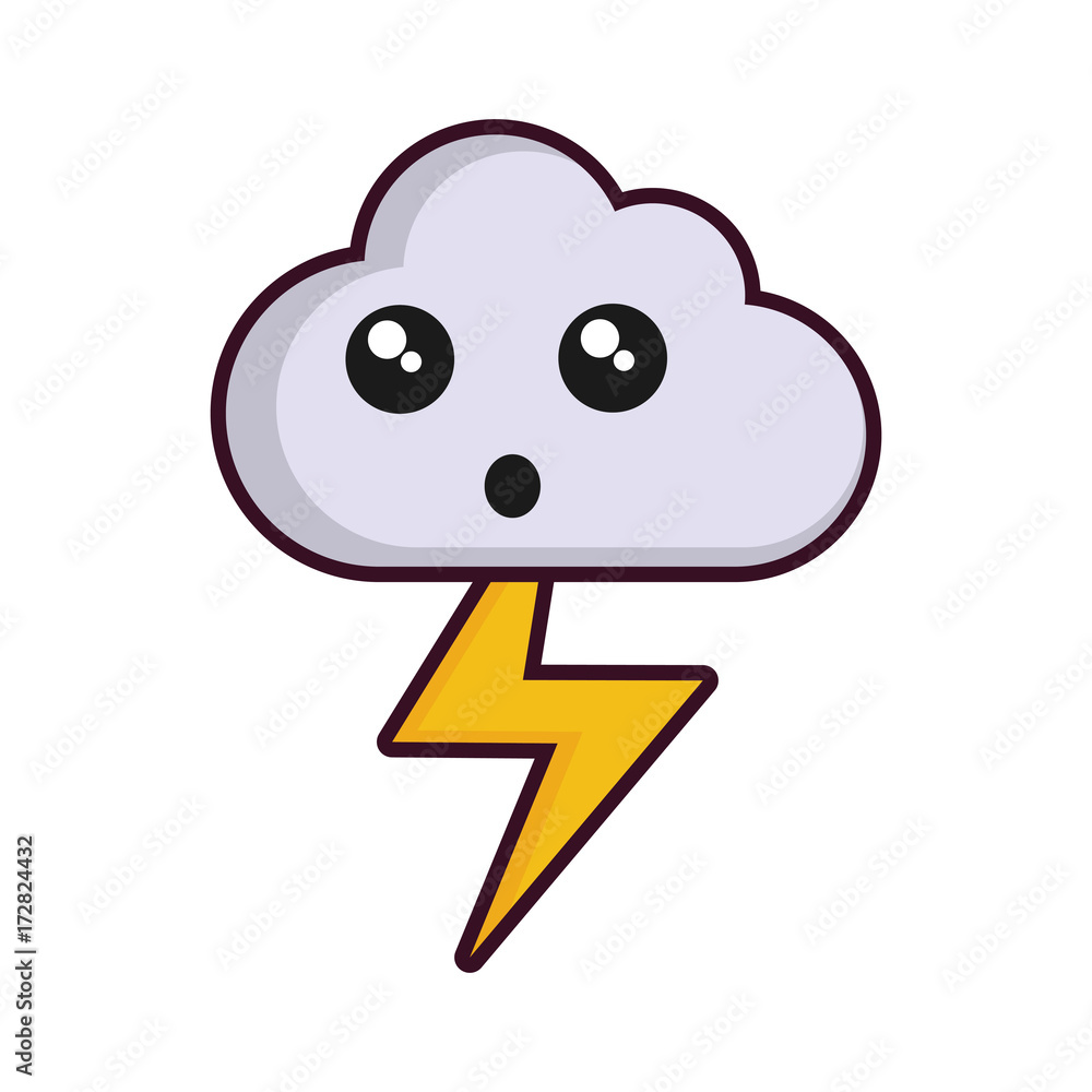 cloud and thunder icon