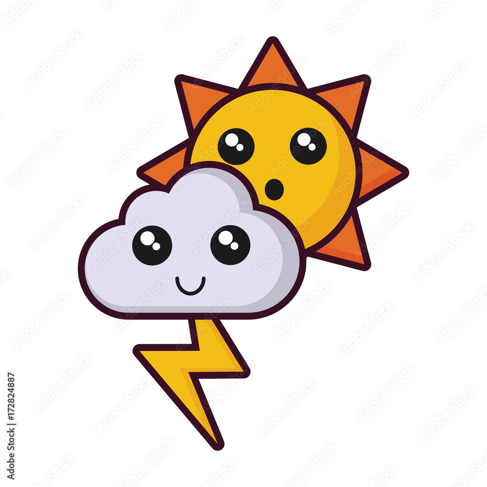 Obraz premium sun and cloud icon