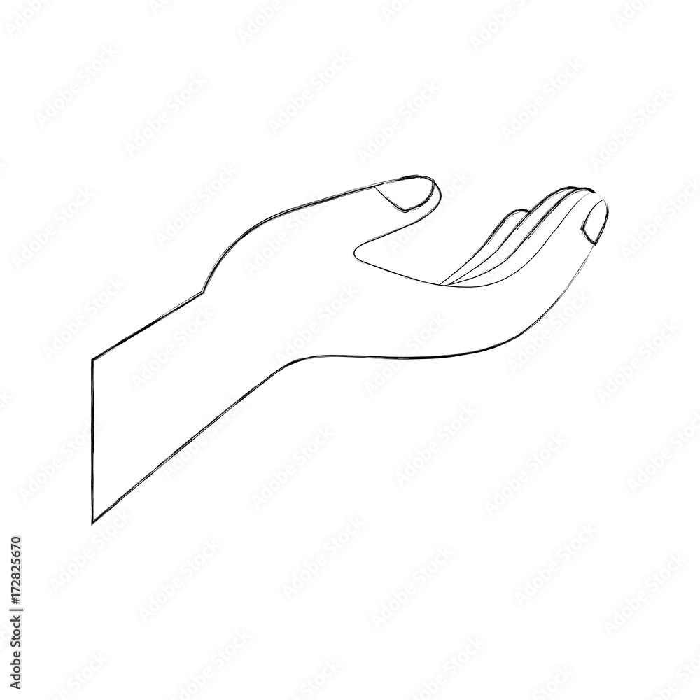 human hand gesture holding protection vector illustration human hand gesture holding protection vector illustration