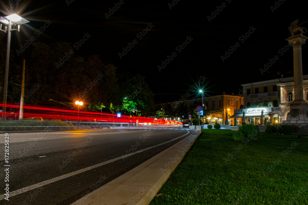 Light trail in the night