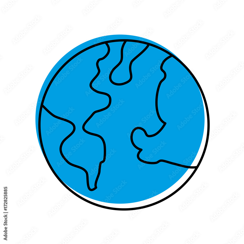 global world earth planet green ecology vector illustration