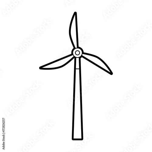 alternative sources of energy renewable windmills vector illustration