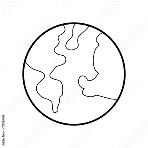 global world earth planet green ecology vector illustration