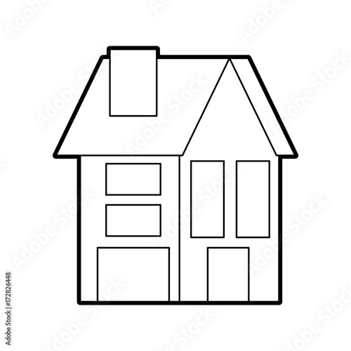 house residence property real estate architecture vector illustration