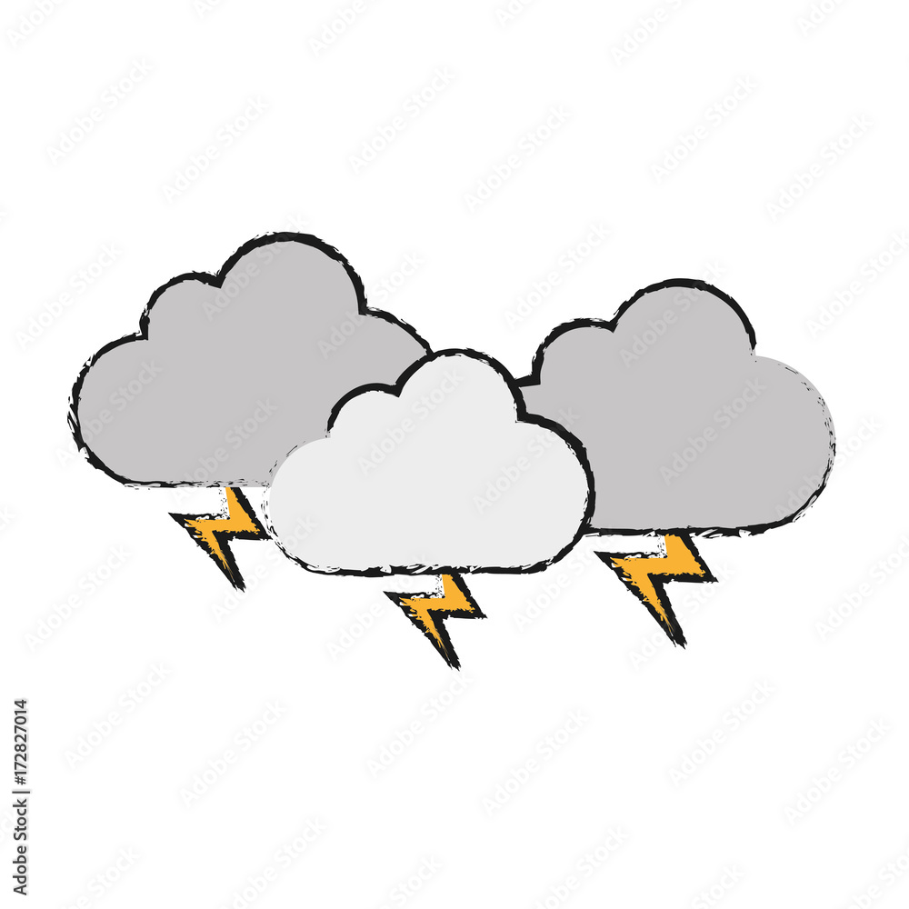 clouds and thunders icon clouds and thunders icon