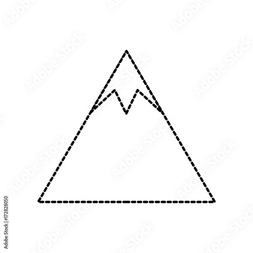 mountain peak natural land environment vector illustration