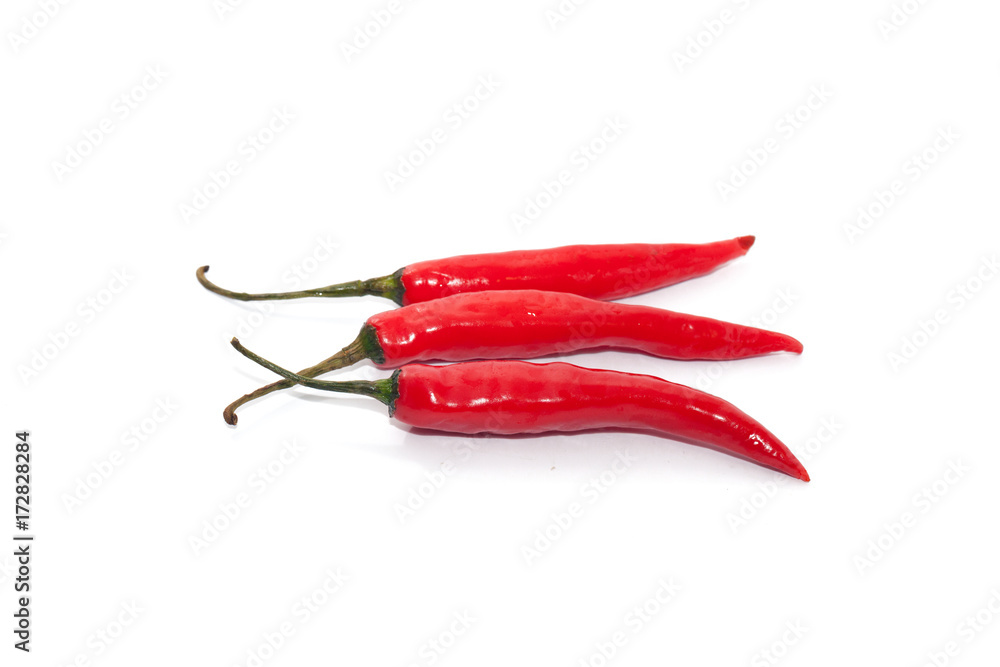 big red chili isolated on white background big red chili isolated on white background