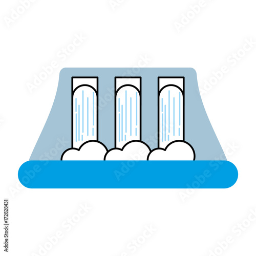 hydroelectricity power station alternative energy concept vector illustration