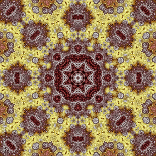 abstrakt fraktal oktagonal mandala design photo