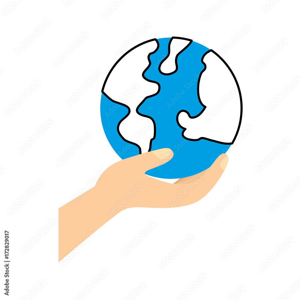 hand holding planet earth ecological environmental concept vector illustration hand holding planet earth ecological environmental concept vector illustration