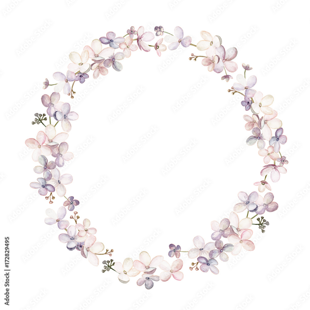 Pink flower wreath