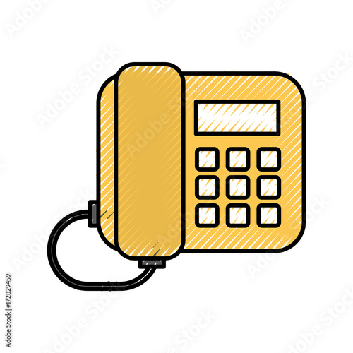 office telephone call support communication service vector illustration