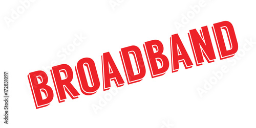 Broadband rubber stamp. Grunge design with dust scratches. Effects can be easily removed for a clean, crisp look. Color is easily changed.