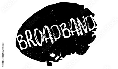 Broadband rubber stamp. Grunge design with dust scratches. Effects can be easily removed for a clean, crisp look. Color is easily changed.