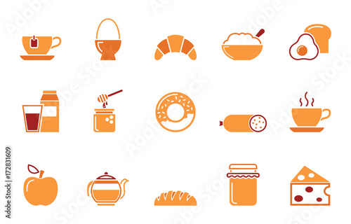 Frühstück Iconset - Orange