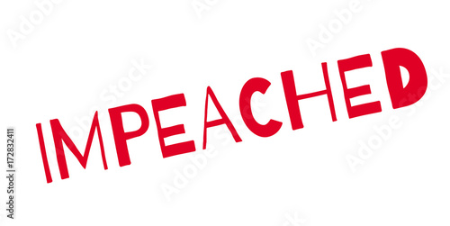 Impeached rubber stamp. Grunge design with dust scratches. Effects can be easily removed for a clean, crisp look. Color is easily changed.