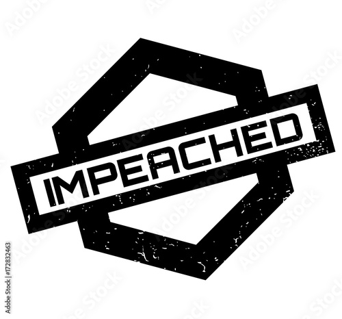 Impeached rubber stamp. Grunge design with dust scratches. Effects can be easily removed for a clean, crisp look. Color is easily changed.