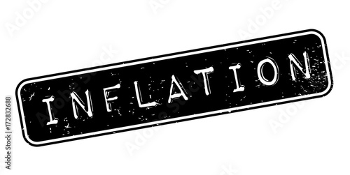 Inflation rubber stamp. Grunge design with dust scratches. Effects can be easily removed for a clean, crisp look. Color is easily changed.