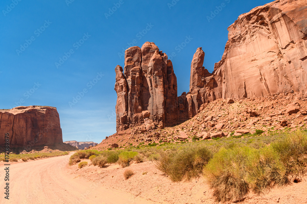 buttes rock landscape at monument valley, utah buttes rock landscape at monument valley, utah