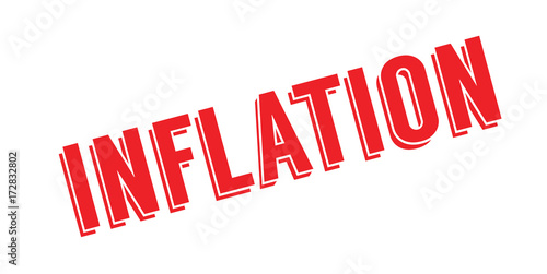Inflation rubber stamp. Grunge design with dust scratches. Effects can be easily removed for a clean, crisp look. Color is easily changed.