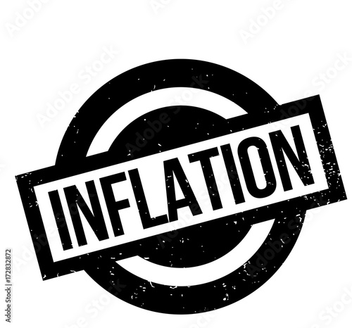 Inflation rubber stamp. Grunge design with dust scratches. Effects can be easily removed for a clean, crisp look. Color is easily changed.