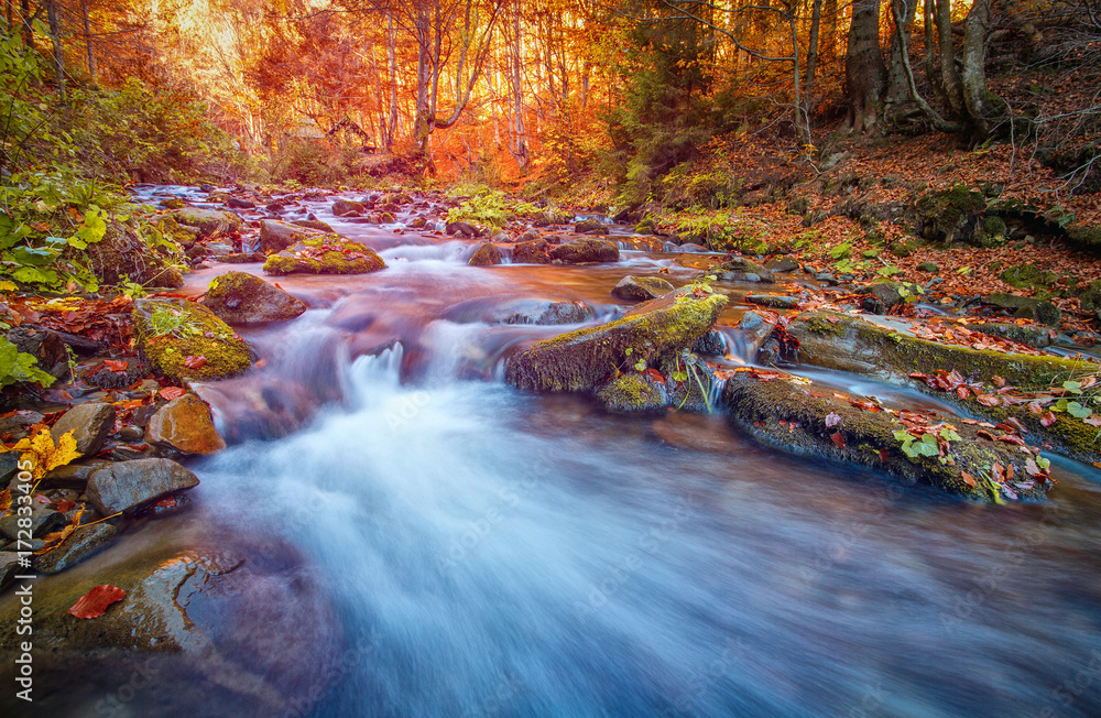 Mountain river in late Autumn Mountain river in late Autumn