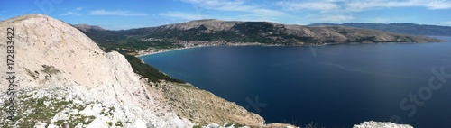Baska, Krk island, view from Bag peak, Croatia