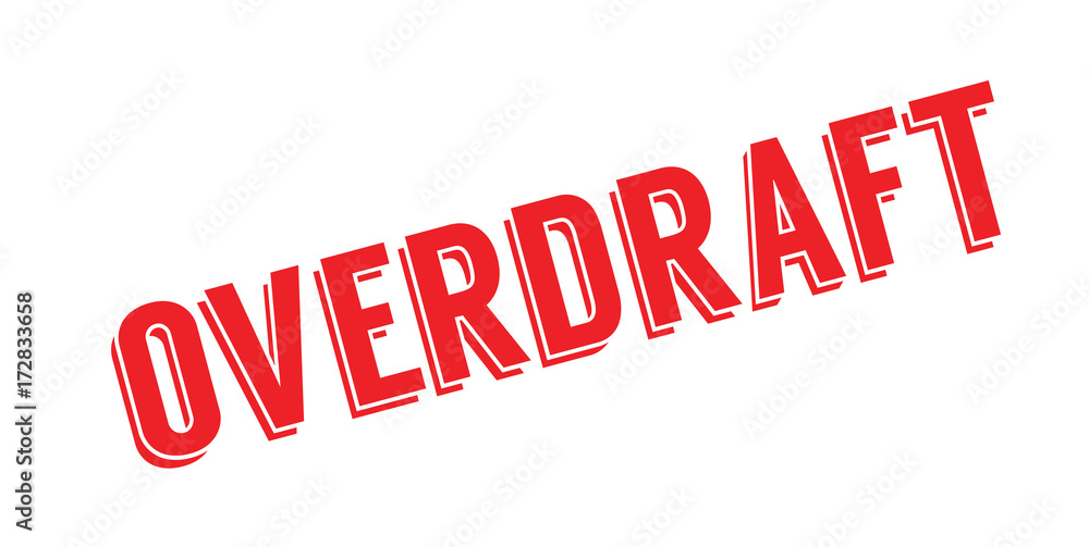 Overdraft rubber stamp. Grunge design with dust scratches. Effects can be easily removed for a clean, crisp look. Color is easily changed. Overdraft rubber stamp. Grunge design with dust scratches. Effects can be easily removed for a clean, crisp look. Color is easily changed.