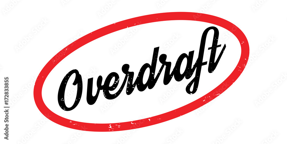 Overdraft rubber stamp. Grunge design with dust scratches. Effects can be easily removed for a clean, crisp look. Color is easily changed. Overdraft rubber stamp. Grunge design with dust scratches. Effects can be easily removed for a clean, crisp look. Color is easily changed.