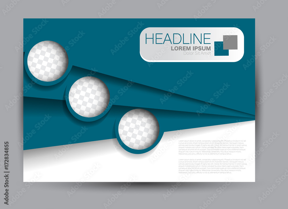 Flyer, brochure, billboard template design landscape orientation for education, presentation, website. Blue color. Editable vector illustration. Flyer, brochure, billboard template design landscape orientation for education, presentation, website. Blue color. Editable vector illustration.