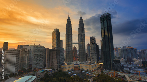 Kuala Lumpur skyline during night