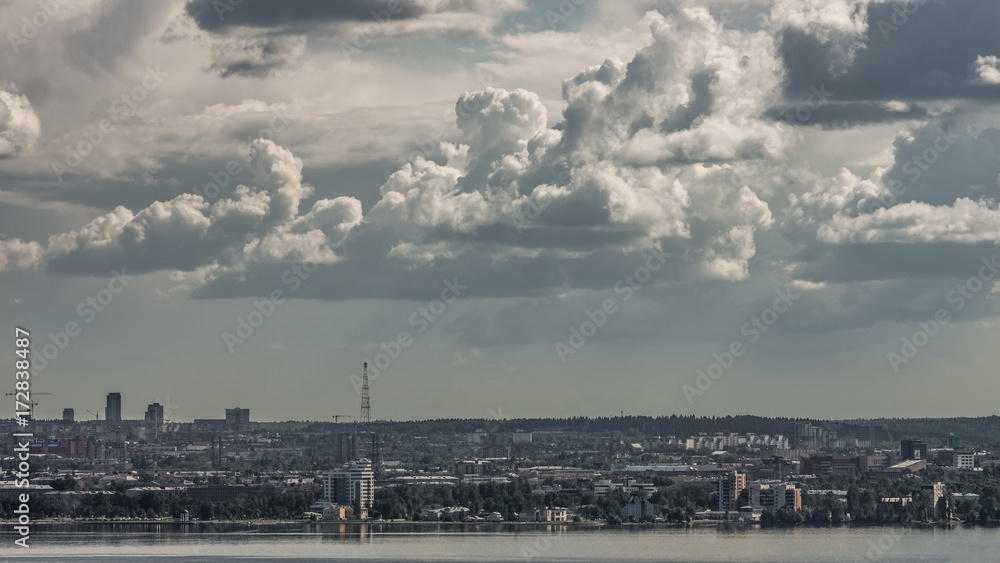 View of Petrozavodsk from the opposite shore. Karelia View of Petrozavodsk from the opposite shore. Karelia