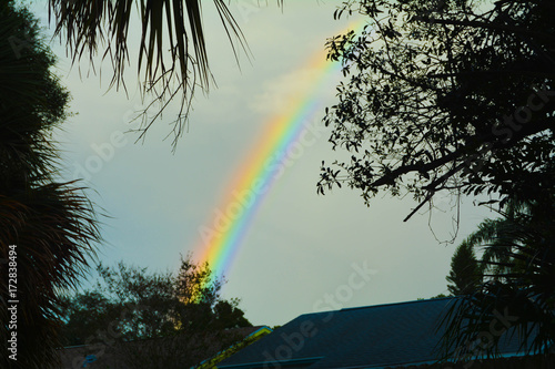 A Rainbow left in the wake of hurricane Irma September 11,2017 photo