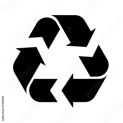 Recycle symbol illustration isolated on a white background