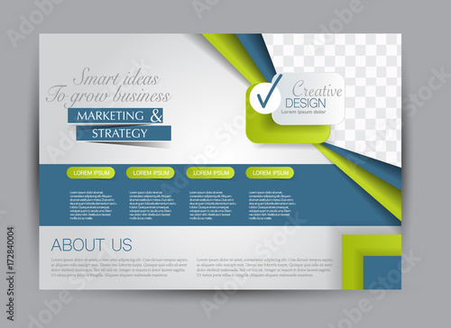 Flyer, brochure, billboard template design landscape orientation for education, presentation, website. Editable vector illustration.