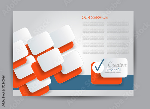 Flyer, brochure, billboard template design landscape orientation for education, presentation, website. Editable vector illustration.