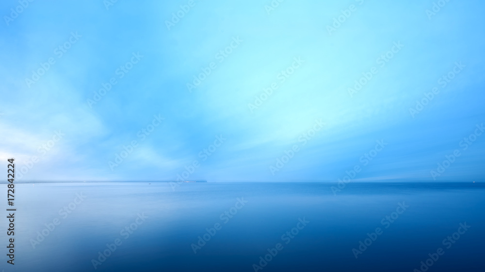 Minimalist sea and sky landscape