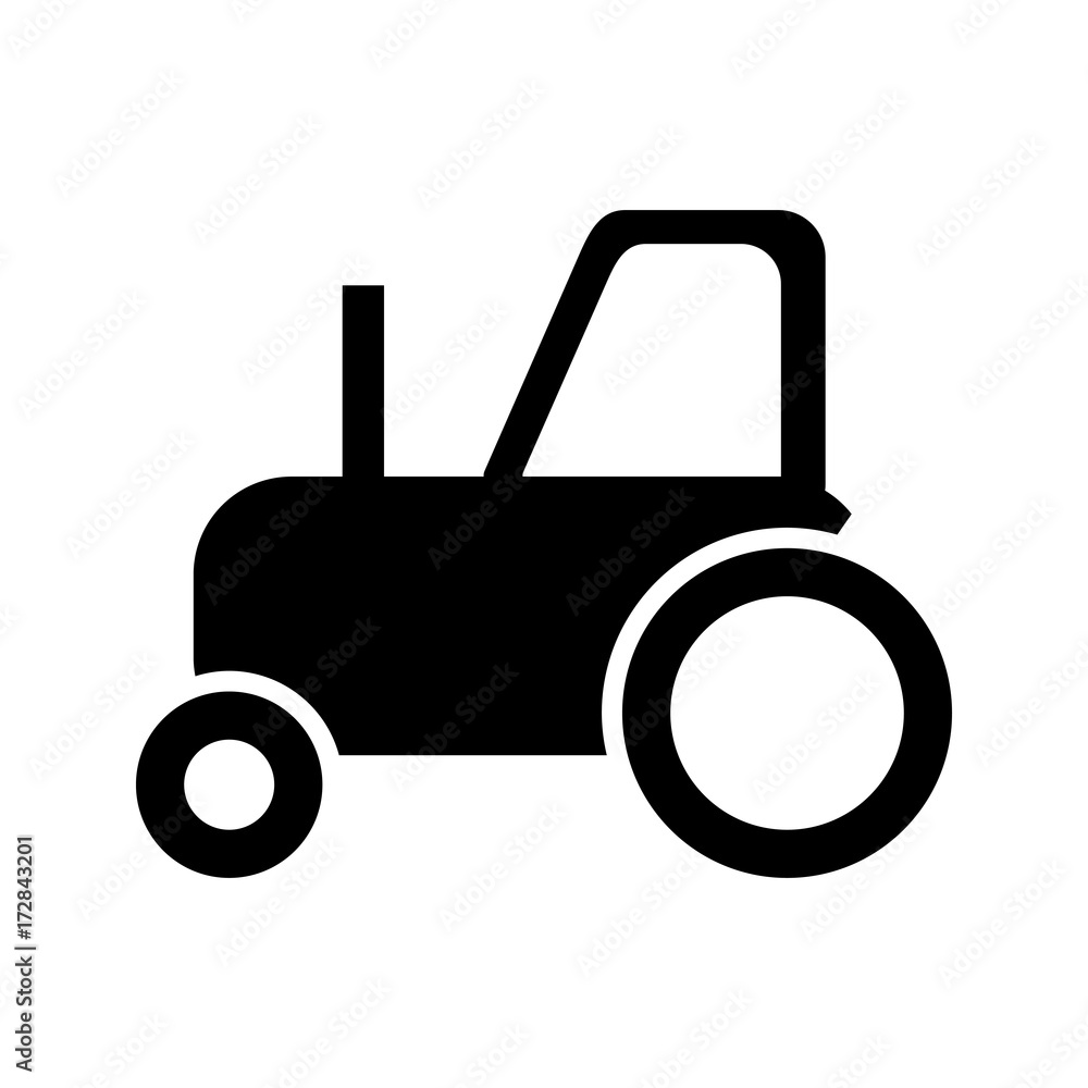 Tractor icon. Vector illustration. Tractor icon. Vector illustration.