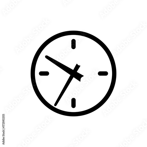 Clock icon. Vector illustration.