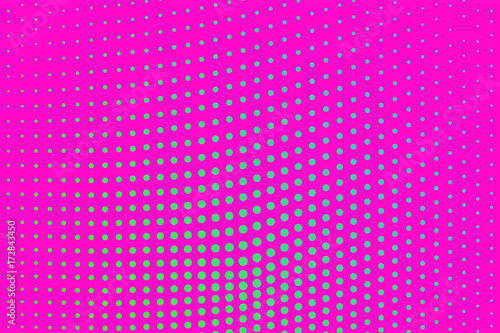 Gradient halftone dots background. Pop art template. Pink texture. Vector illustration