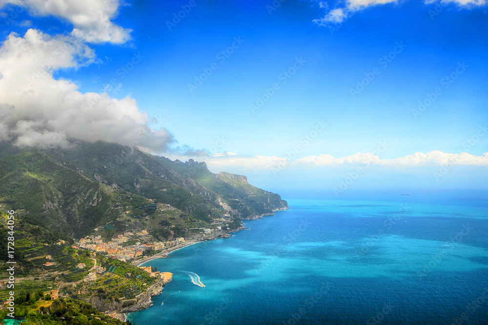 Ravelo resort city at Amalfi coast in Southern Italy