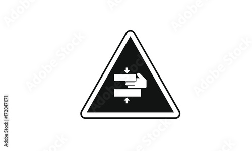 Danger of harming hands warning sign