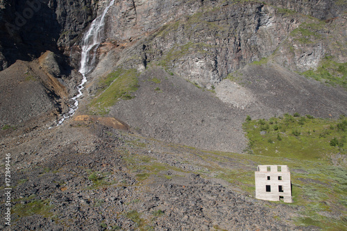 House at the waterfall photo