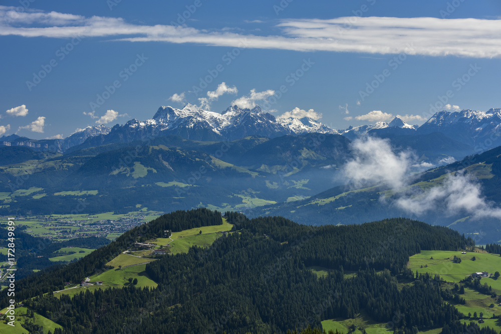 LUFTBILD - Kitzbüheler Alpen-Blick zu den Loferer Steinbergen