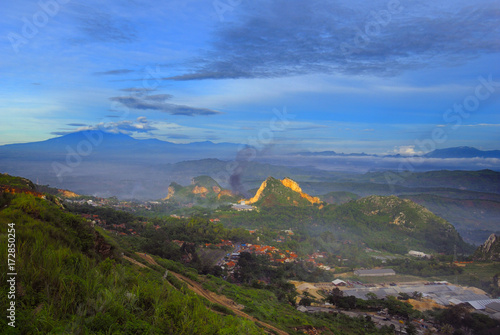 Yellow Rock and Cloud Formation photo