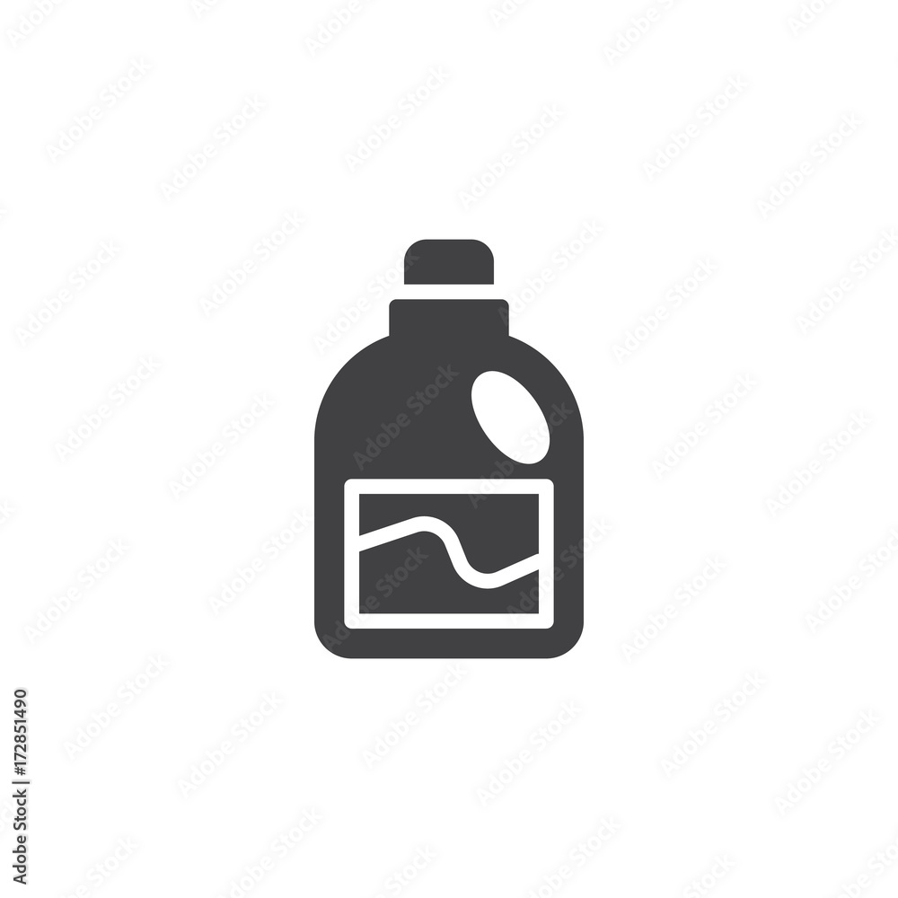 Cleaner flacon icon vector, filled flat sign, solid pictogram isolated on white. Symbol, logo illustration.