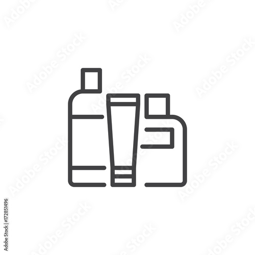 Cosmetics line icon, outline vector sign, linear style pictogram isolated on white. Symbol, logo illustration. Editable stroke